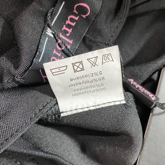 NWT Curlbiuty little black dress sz M medium poly spandex - Picture 7 of 8